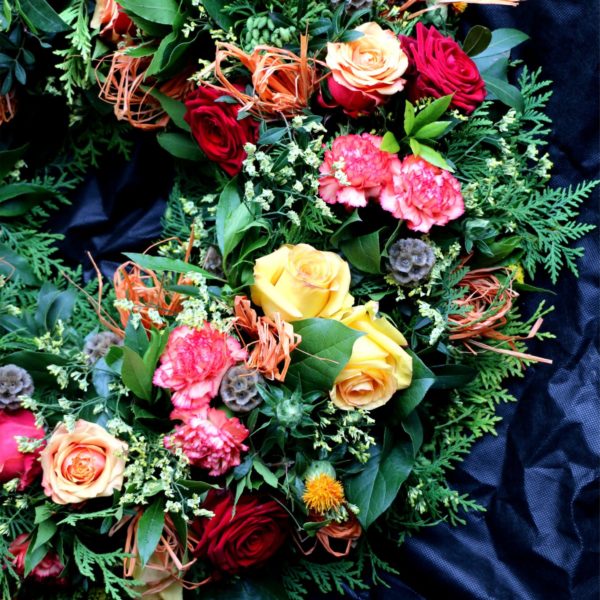 Kranz mit Rosen